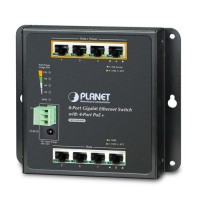 PLANET WGS-804HP 8-Port 10/100/1000T Wall Mounted Gigabit Ethernet Switch with 4-Port PoE+